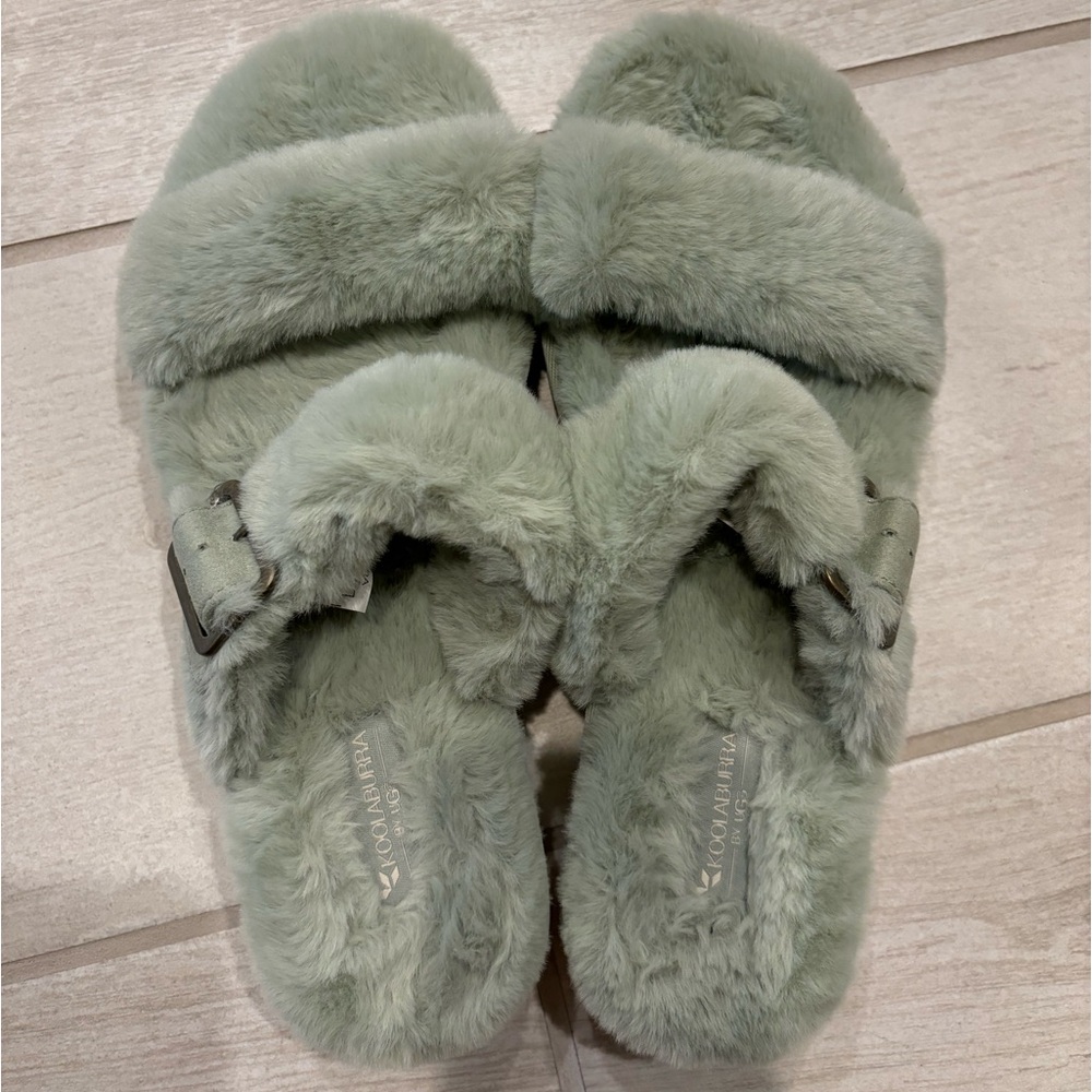 Sage Green Koolaburra by Ugg Fuzzy Slippers
